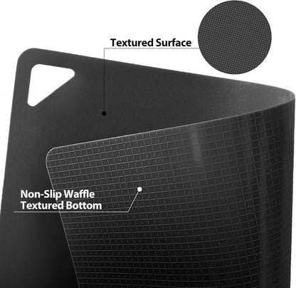WK Small Flexible Plastic Cutting Boards for Kitchen Set of 3, Non Slip Cutting Mats for Meat, Mini Cutting Board Mats, BPA Free, Dishwasher Safe, 7.3x11.5"