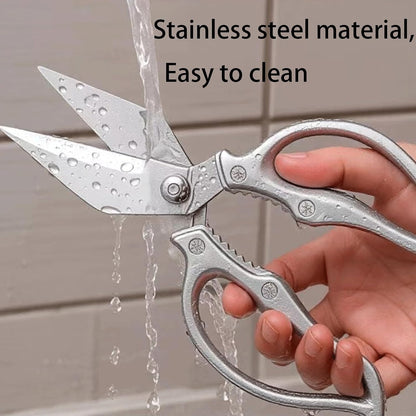 Kitchen Shears Heavy Duty Kitchen Scissors Stainless Steel Sharp Cooking Shears for Chicken Meat Poultry Fish Vegetables Multipurpose Utility Food Kitchen Scissors, Gifts for Women（Sliver）