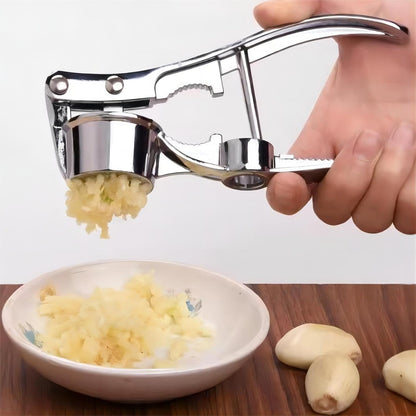 Stainless Steel Garlic Press, 5 in 1 Kitchen Mincer and Crusher