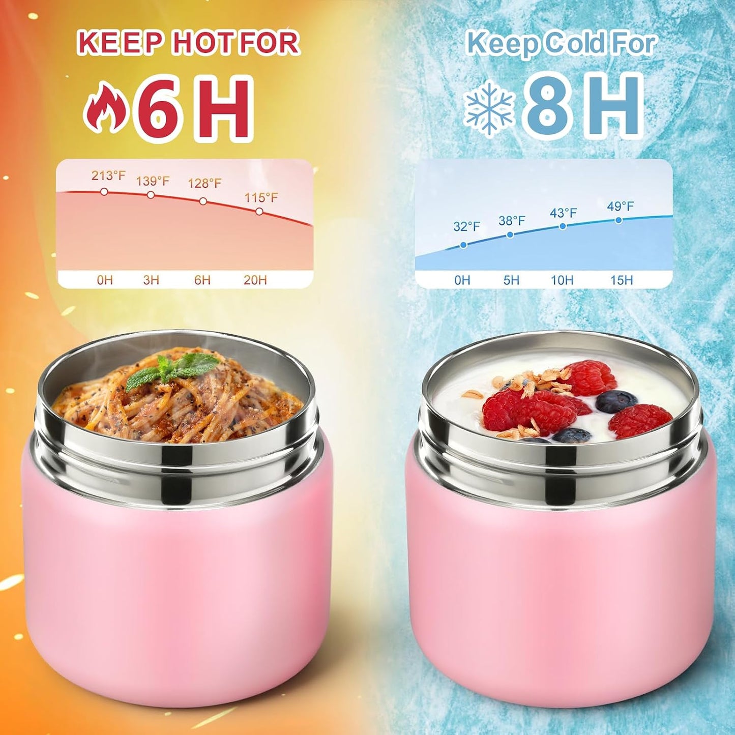 Bento Lunch Box for Kids with 8oz Soup Thermo,2 Leak-Proof Food Containers, a Lunch Bag, Kids Thermo Insulated Hot Food Jar for School, Travel-Green