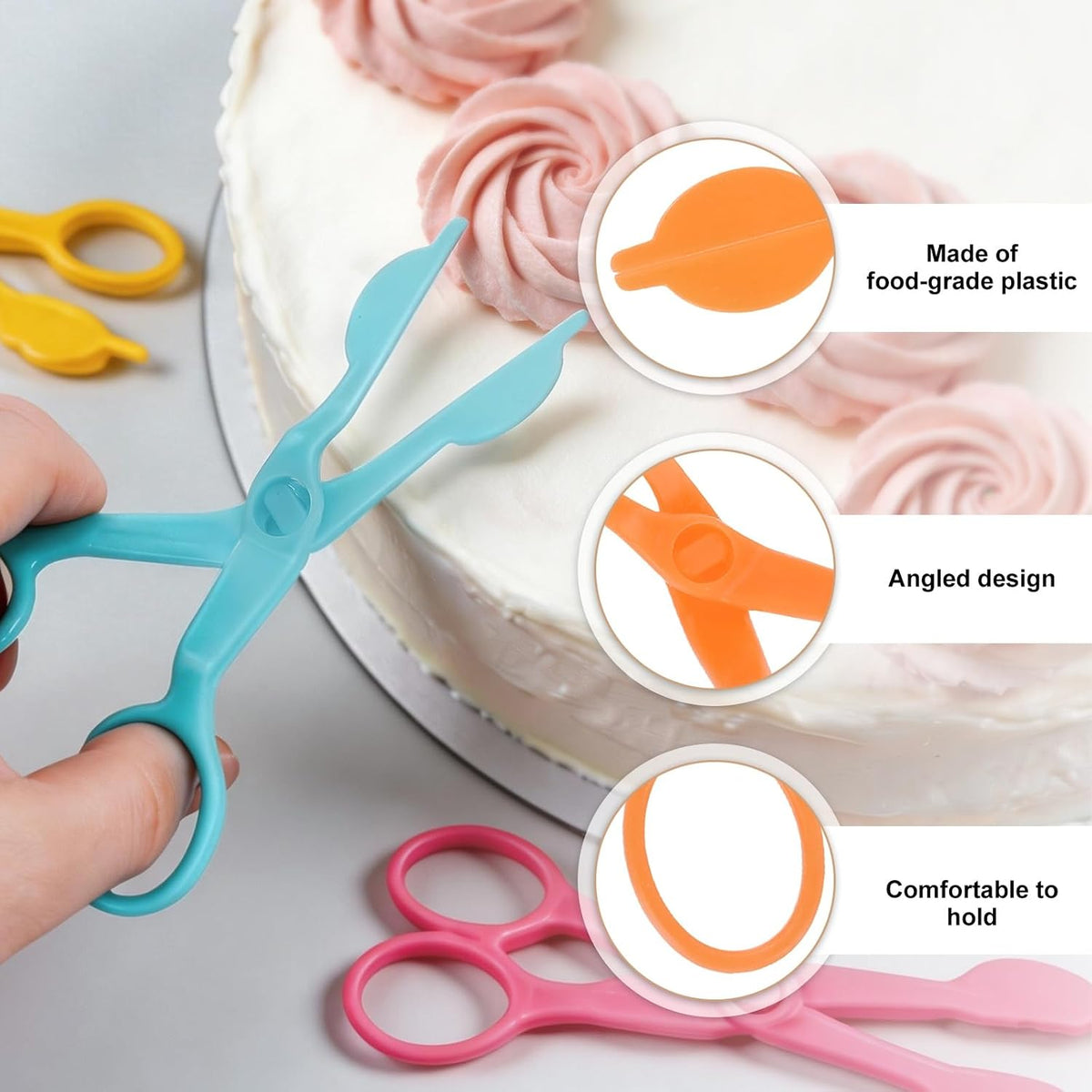 uxcell 3Pcs Flower Lifter Cake Decorating 5.1x2.2" Fondant Tool Purple