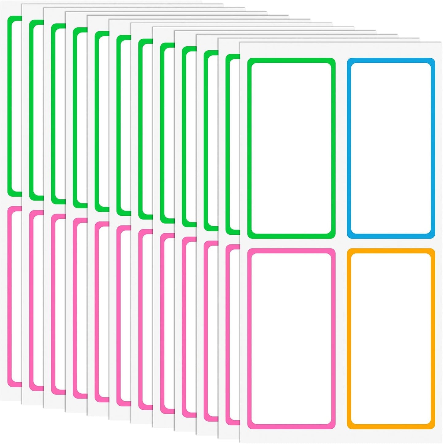 480 Pcs Dry Erase Labels, Dry Erase Stickers, Waterproof Sticker Labels, Removable Labels Easy Peel Off, Reusable Sticky Notes for Food Containers, Office (Retro, Small)