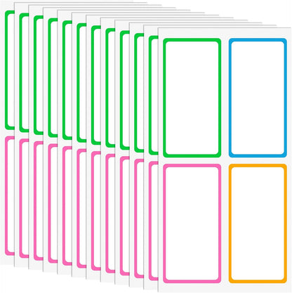 480 Pcs Dry Erase Labels, Dry Erase Stickers, Waterproof Sticker Labels, Removable Labels Easy Peel Off, Reusable Sticky Notes for Food Containers, Office (Retro, Small)