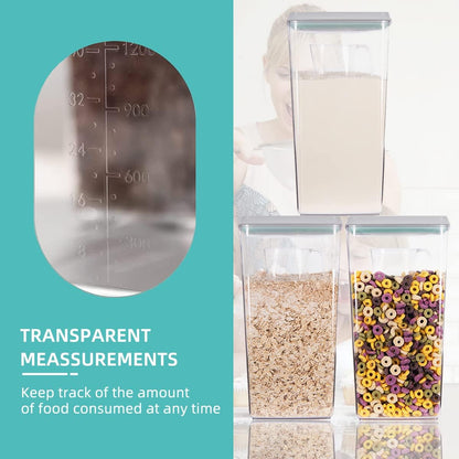 Ankou Airtight Container Set - (380ml 4 Pcs) Stackable One Button Openning Food Containers for Snacks Candy Salt Herbs Spices BPA-Free Tranparent (0.32 QT * 4)