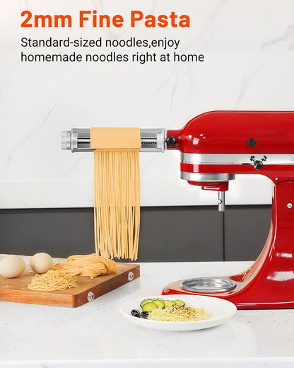 Pasta Maker Attachment for KitchenAid Mixers, 3 in 1 Pasta Attachments