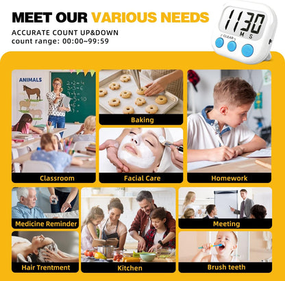 Digital Timer for Kids Classroom Timers for Teachers Blue Green