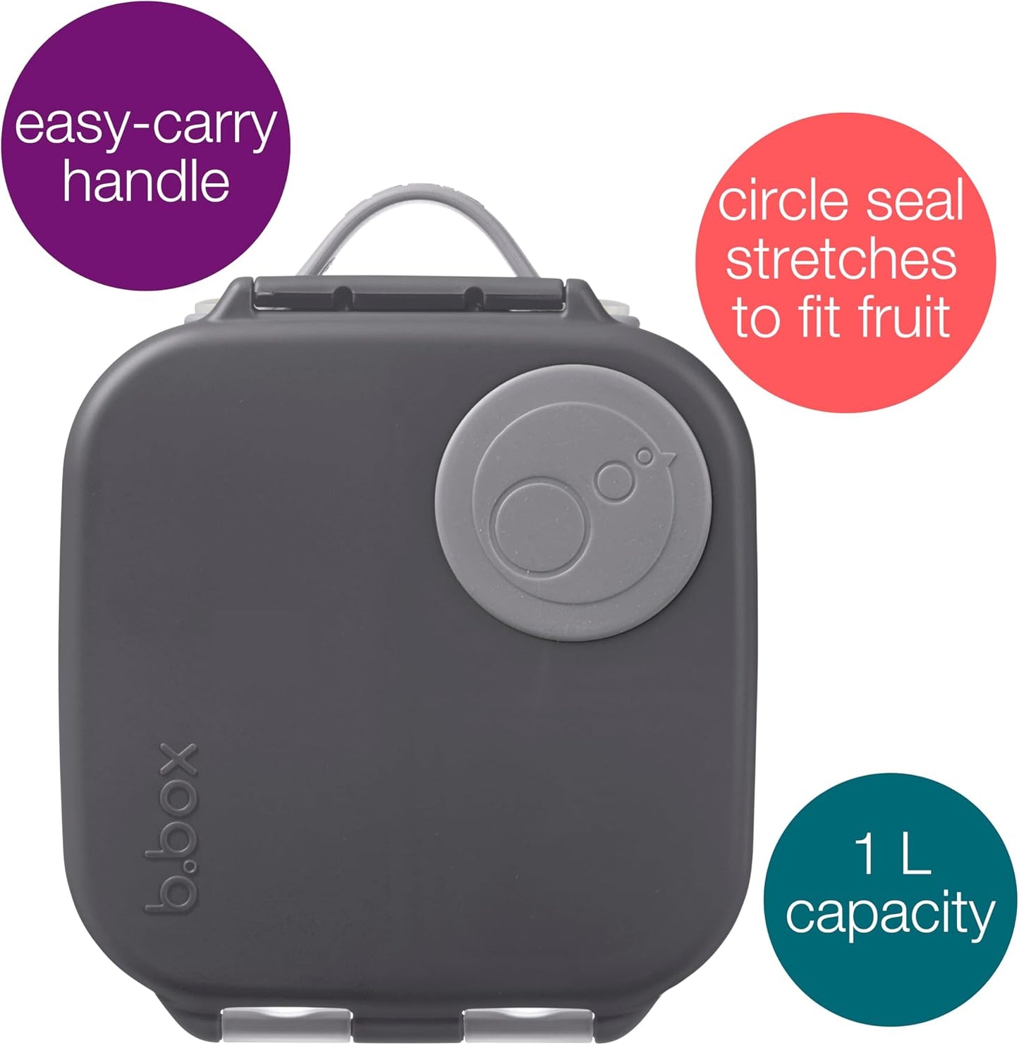 b.box Mini Lunch Box 2-Pack, Leak Proof Bento Box for Kids, 3 Compartment Snack Containers Ages 3+, Lunchbox for Daycare + School, Dishwasher Safe, BPA-Free, PFAS-Free, 4.25 Cup - Blue + Green
