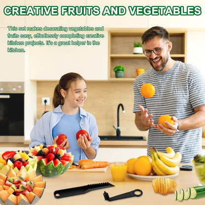 Kitchen Spiral Cutter and V-Shaped Carving Tools, Potato Spiral Cutter