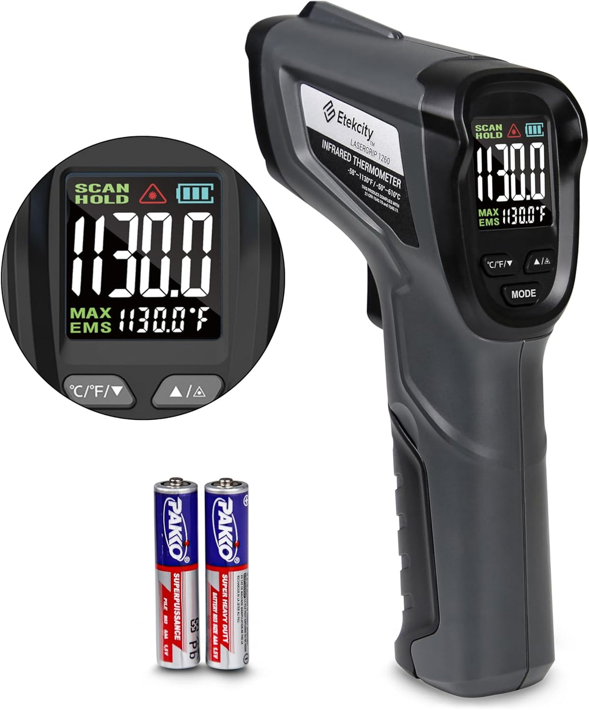 Etekcity Infrared Thermometer Laser Temperature Gun, -58°F~1130°F