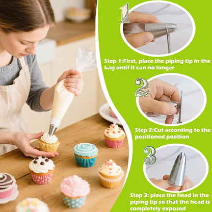 Suuker 1M Piping Tips Set, Large Star Cake Decorating Tips