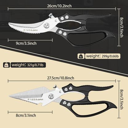 Freelander Kitchen Scissors Set - All Purpose Heavy Duty Poultry Shears