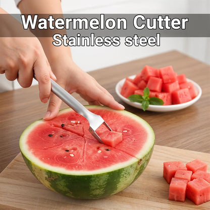 2pcs Watermelon Cutter Slicer Fruit Cutter Watermelon Fork Slicer