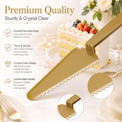 Suclain Disposable Plastic Cake Cutter 9.1 Inch Bulk,Clear
