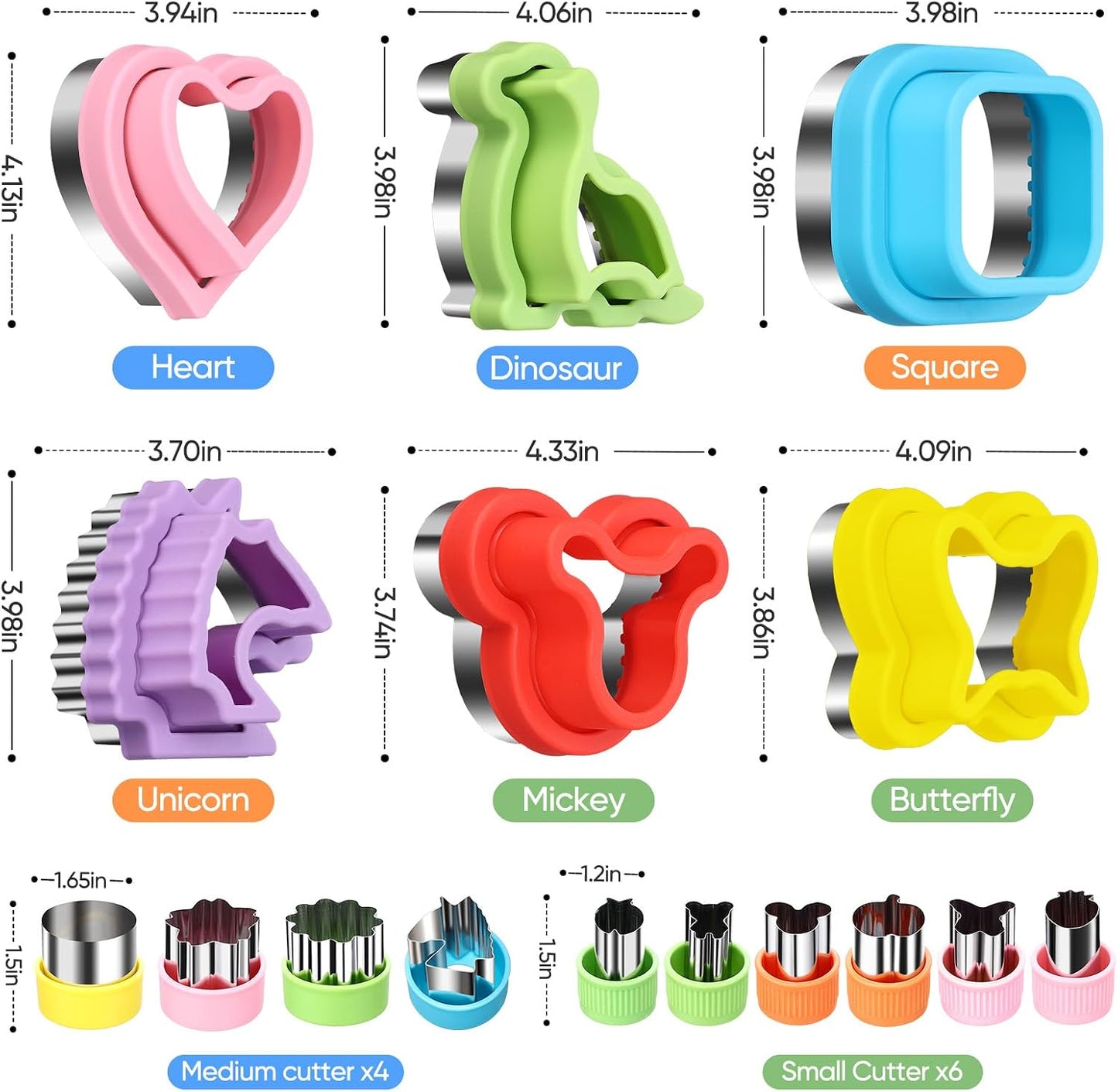 Uncrustable Sandwich Cutter, Sandwich Cutters for Kids Lunch, 43 Pcs Kids Sandwich Cutter and Sealer Set with Storage Case, Crustless Sandwich Cutters Shapes for Girl Boy Lunch & Bento Box Accessories