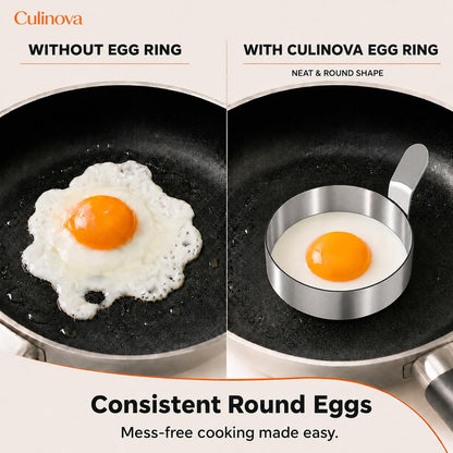 Stainless Steel Egg Rings 4 Pack with Uncoated Finish 3.5"
