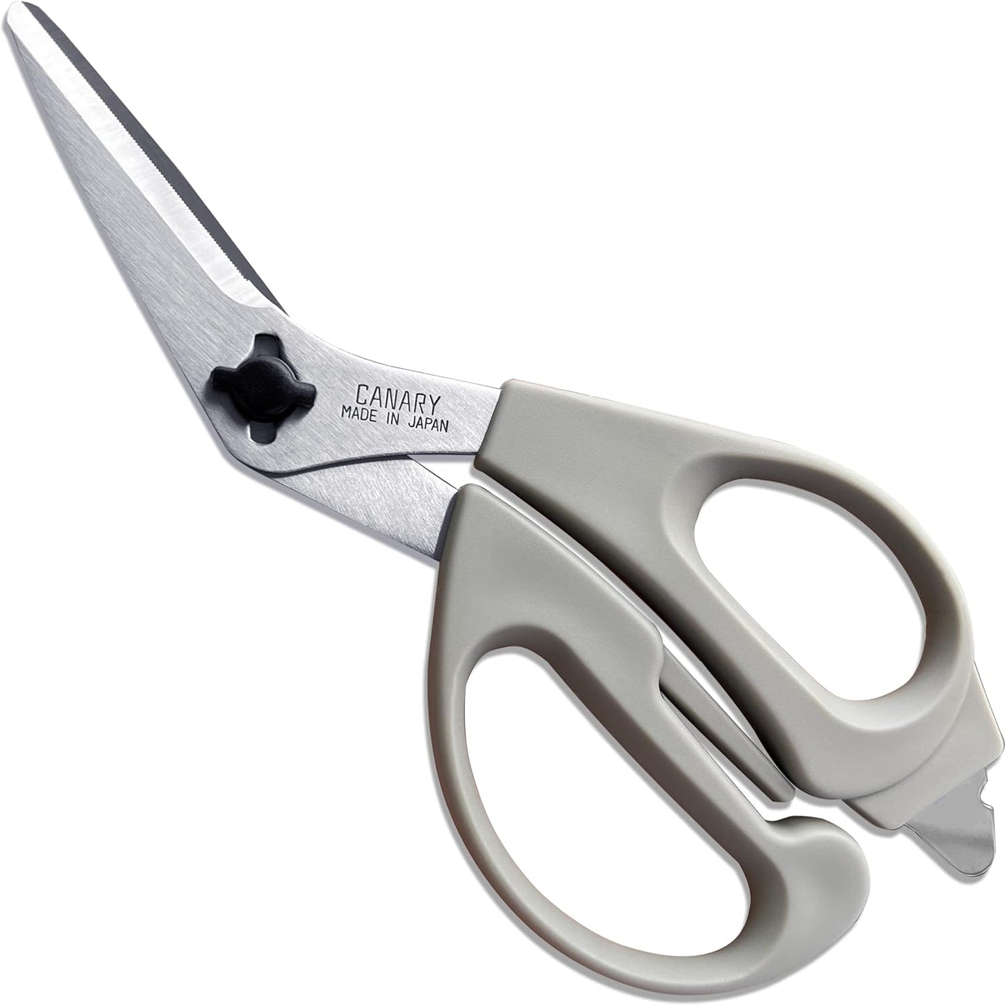 CANARY Japanese Kitchen Scissors Heavy Duty 8.2", Made in JAPAN, Dishwasher Safe Come Apart Blade, Multipurpose Kitchen Scissors, Sharp Serrated Japanese Stainless Steel, Black