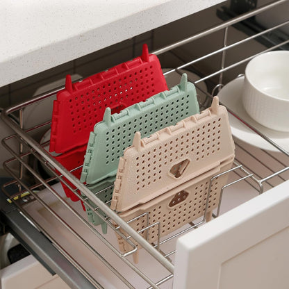 Thickened Collapsible multifunctional Colander for Kitchen, Wash Foldable Storage Drain basket for Pasta, Fruit, Vegetables, snack，Berry Space-Saving ，RV camper, Tabletop storage organization basket