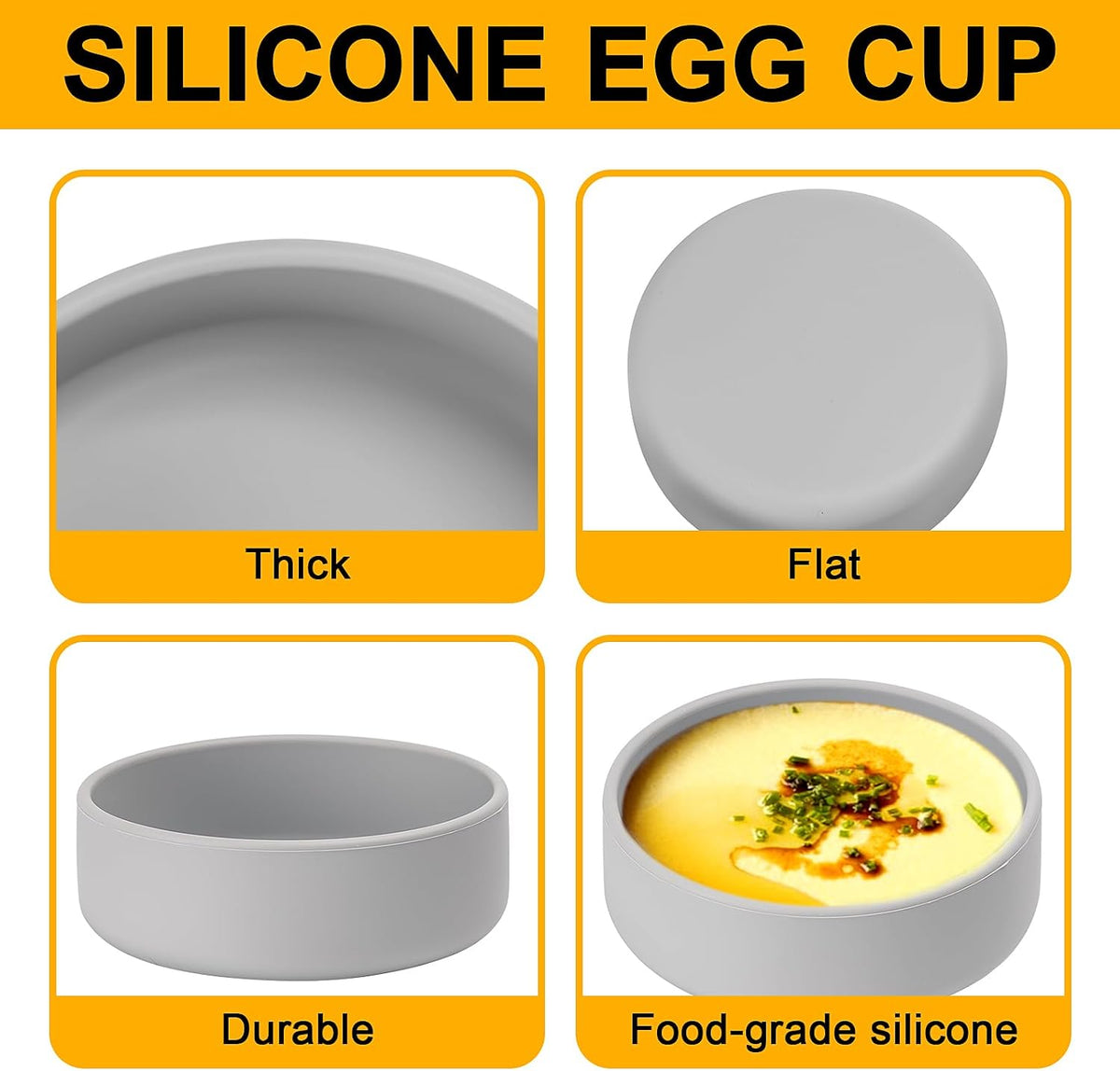 Egg Poacher Set of 3, Silicone Egg Poaching Cups with Lids for Microwave Egg Cooking, Toaster Oven Air Fryer Egg Mold Nonstick Poached Egg Maker