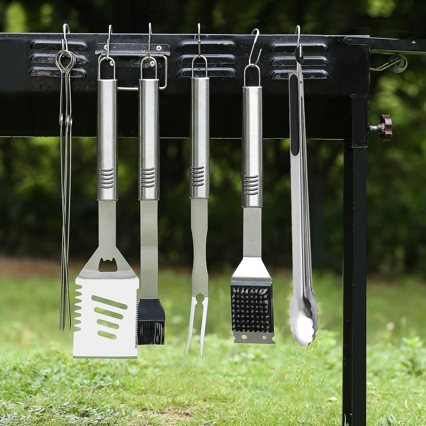BBQ Grilling Tools Set,Stainless Steel Grilling Accessories Kit for Men Gift,13pc BBQ Grill Utensils Gift Kit with Portable Carry Bag BBQ Tools Grill Tools Set for Backyard Outdoor Grill Cooking