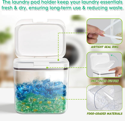 TBMAXS Versatile Storage Container Bin with Pop-up Lid & Scoop, Rice Flour Container Dog Cat Food Storage Container, Laundry Room Organization Household Essentials Kitchen Pantry Organizers