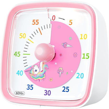 Yunbaoit Visual Timer with Night Light, 60 Minute Countdown, Light Blue