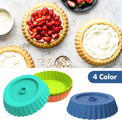 Webake 3PCS Silicone Air Fryer Muffin Pan for Baking 4 Cavity Air Fryer Egg Bites Silicone Mold, Nonstick BPA Free Muffin Tins