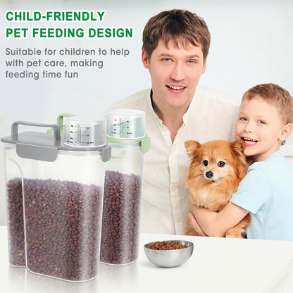 TBMax 10 Lbs Cat Dog Food Storage Container, 2026 Upgraded Large Pouring Container for Pet Food Storage, Bird Seed Dispenser, Portable Travel Kibble Holder -Dark Green