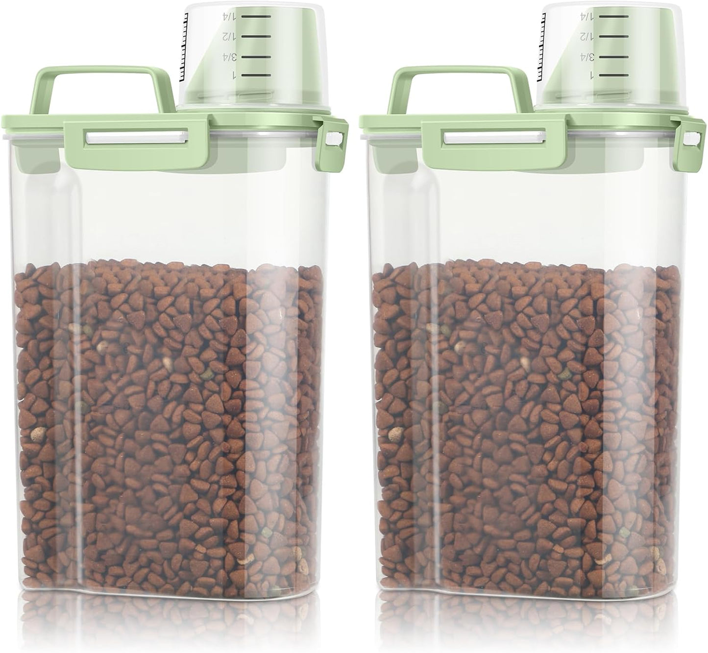 TBMax Pet Food Storage Containers 2 Pack 8-10 Lbs Airtight Dog Food Container Dispenser with Large Spout & Portable Handle, Travel Dog Treat Cat Food Storage Bin Bird Seed Container