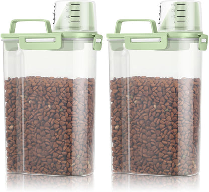 TBMax Pet Food Storage Containers 2 Pack 8-10 Lbs Airtight Dog Food Container Dispenser with Large Spout & Portable Handle, Travel Dog Treat Cat Food Storage Bin Bird Seed Container