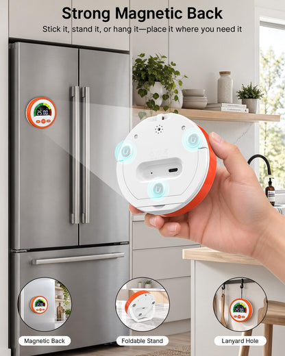Digital Magnetic Kitchen Timer for Cooking, Rechargeable, Loud Alarm