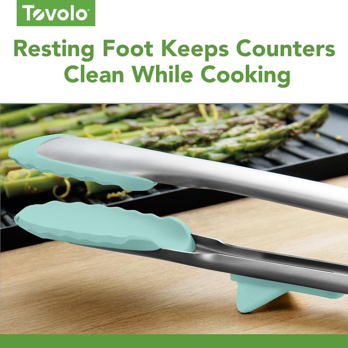 Tovolo Tongs With Silicone Tips Easy Grip 13" Long Kitchen Tongs Stainless Steel Handle For Cooking, Non Scratch Heat Resistant Locking Tongs Silicone Tipped Dishwasher Safe BPA Free, Pink Sorbet