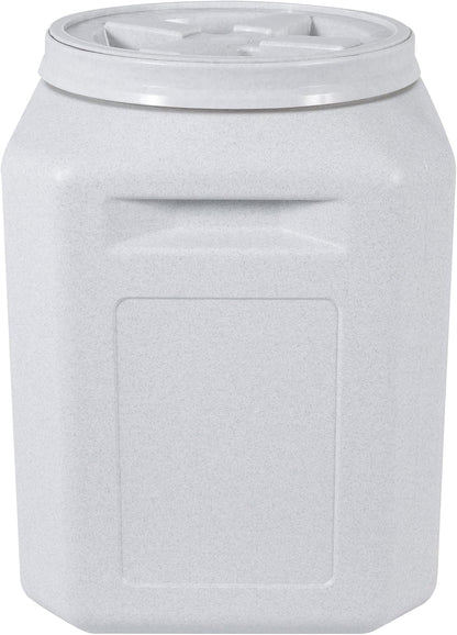 Vittles Vault Traditional Pet Food Storage Container For Dog Kibbles/Bird Seed/Oatmeal/Rice/Flour/Cereal, BPA Free Plastic, Sealed Airtight For Cat Food, Up To 30 lb, Made in USA, With Scoop, Gray