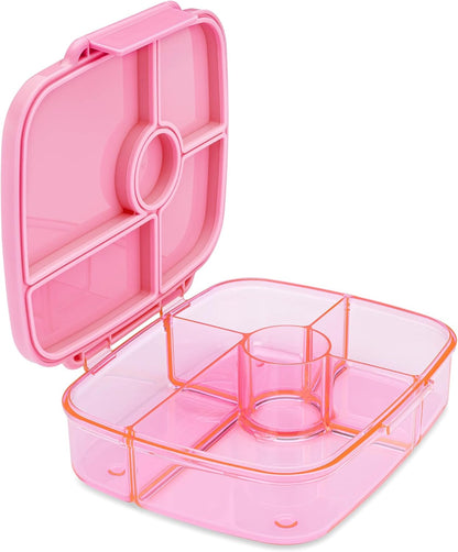 Yumbox Go Leakproof Bento Lunch Box, 5 Compartments, Charcoal Gray | Deep Portioned Tray | Removable Silicone Gasket | Lightweight Construction | Fits Most Lunch Bags | Easy-Clean Design