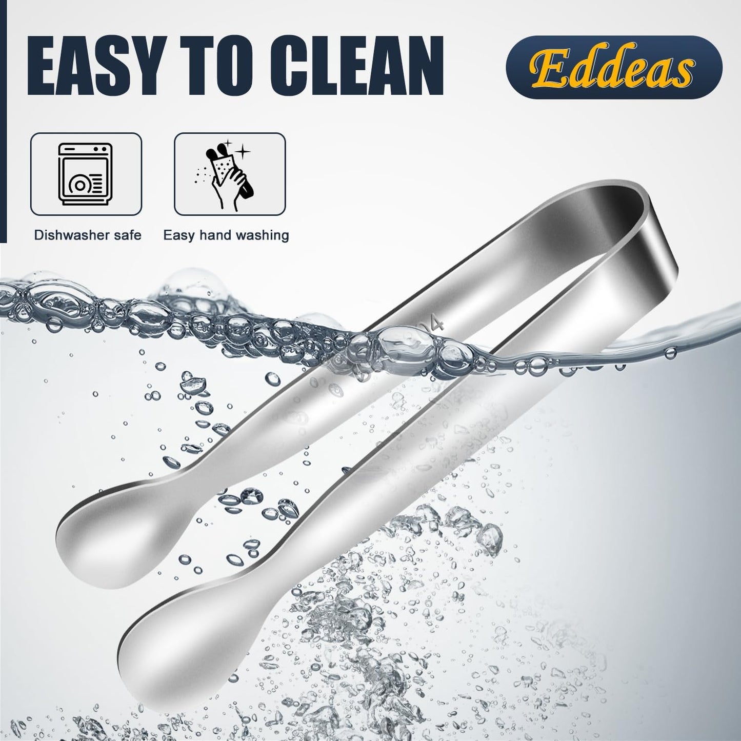 Eddeas Kitchen Tweezers Tongs, Cooking Tweezers Stainless Steel - 3 Size 12'' 10'' & 8 inch Ideal for Meat, pasta, plating and pinching delicate small pieces of food, Set of 3