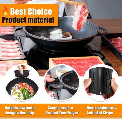 10Pcs Cast Iron Handle Cover, Silicone Pot Holders