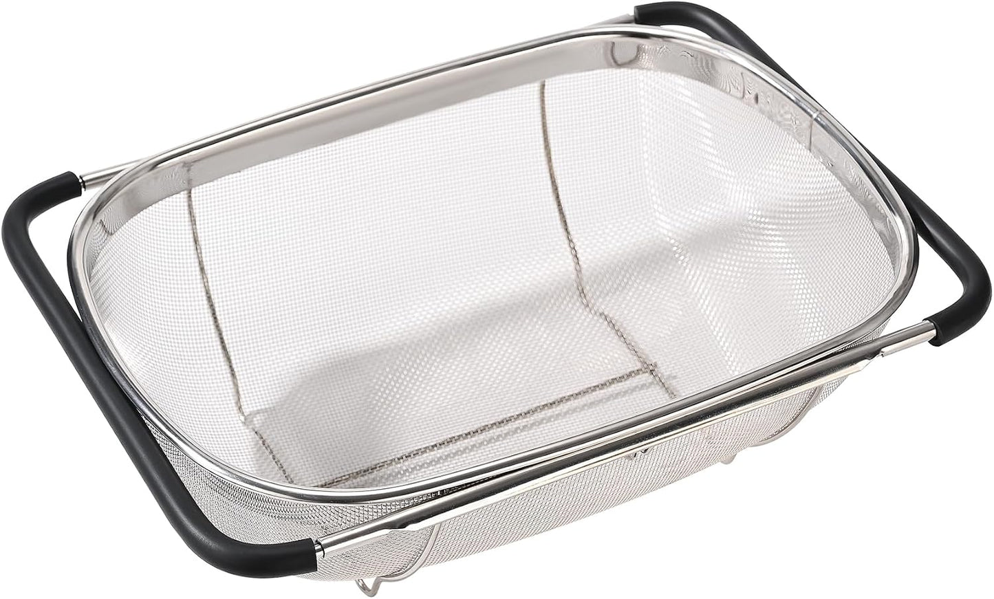 Fox Run Stainless Steel Colander, 4.7 Quart Over The Sink Pasta Strainer