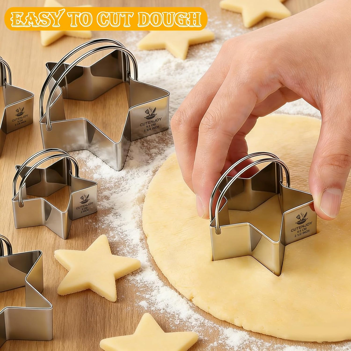 Round Cookie Cutters (2, 3, 3.5, 4, 5, 6 Inch) Biscuit Cutter Set