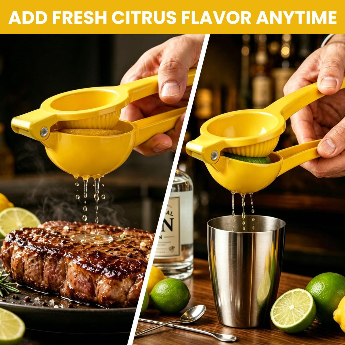 8.7" Lemon Squeezer Combo, Manual Citrus Juicer for Limes & Lemons