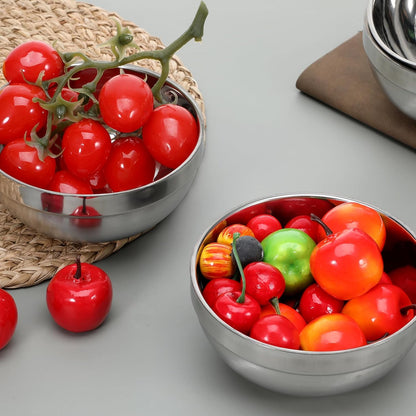 10 Pack Stainless Steel Bowls, 5 Inch Snacks Bowl 15 Oz Soup Bowl Double Walled Insulated Metal Serving Dishes for Sauces, Rice, Noodle, Ice Cream