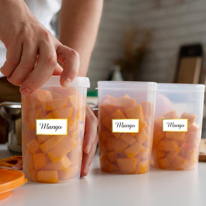 600 Blank Removable Freezer Labels Water Oil Resistant with Perforation Line for Food Containers Jars Pantry Organization (Ink Quick-Dry，1” x 2”)