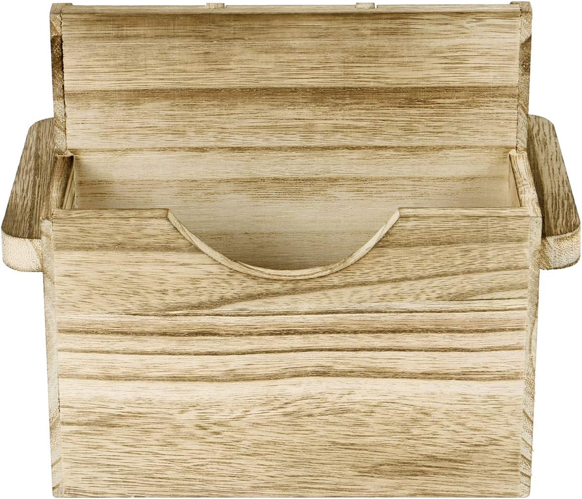 Ikee Design Wooden Utensil Caddy with Handles, Silverware Caddy, Silverware Holder for Countertop,Party,Camping and Kitchen, Silverware Organizer, Picnic Cutlery Holders, White Color