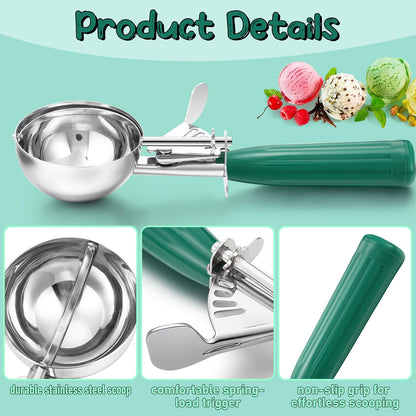 Reallnaive Ice Cream Scooper with Trigger, 4 oz, Gray