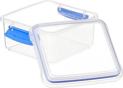 Sistema 6-Piece Food Storage Containers with Salad Dressing and Condiment Containers and Lids for Meal Prep, Dishwasher Safe, Clear/Green