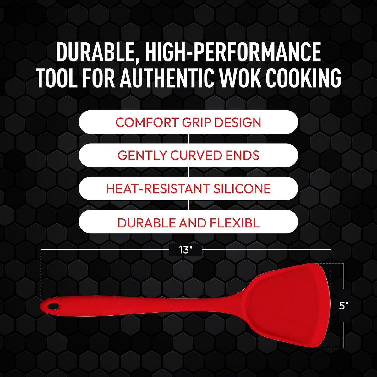 Helen's Asian Kitchen Bamboo Stir Fry Spatula, 13-Inch, Wok Cooking Tool For Stirring, Mixing, Turning, And Serving