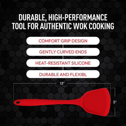 Helen's Asian Kitchen Bamboo Stir Fry Spatula, 13-Inch, Wok Cooking Tool For Stirring, Mixing, Turning, And Serving