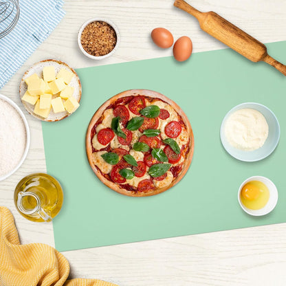 Silicone Mat Heat Resistant Mats for Countertop, Large Silicone Mats for Crafts Kitchen Counter Workbench Table protector, Size 36x24 inches Thick 2mm,Rolled Package,Light Blue