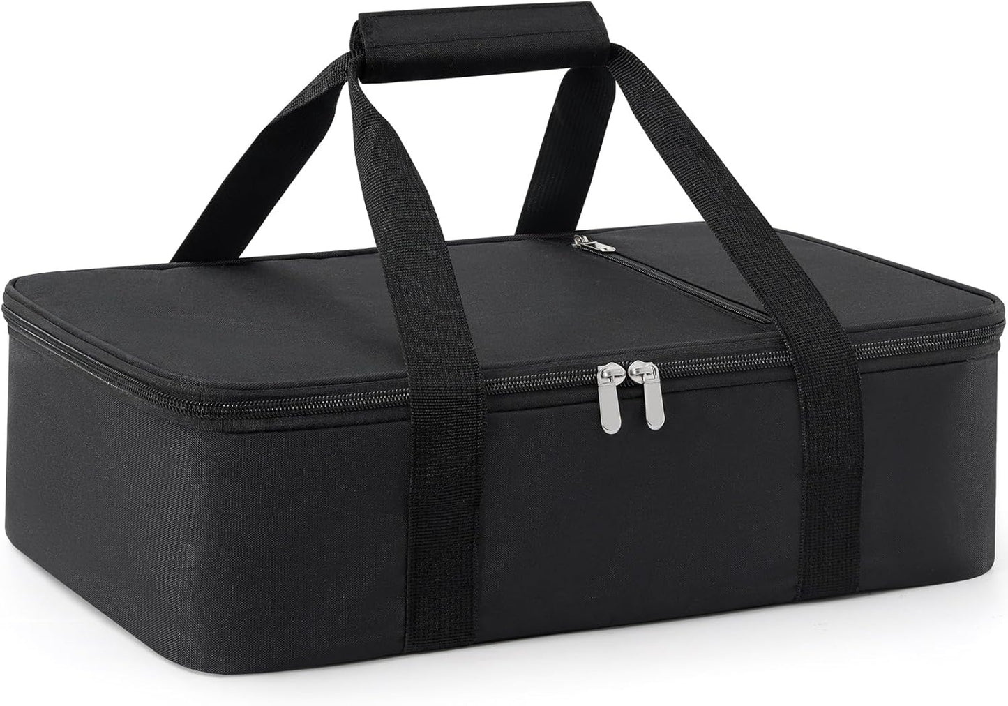 Insulated Casserole Carrier for Hot or Cold Food,Pie Carrier Bag Lunch Tote for Potluck Parties/Picnic/Cookouts, Fits 9"x13" Baking Dish,Grey