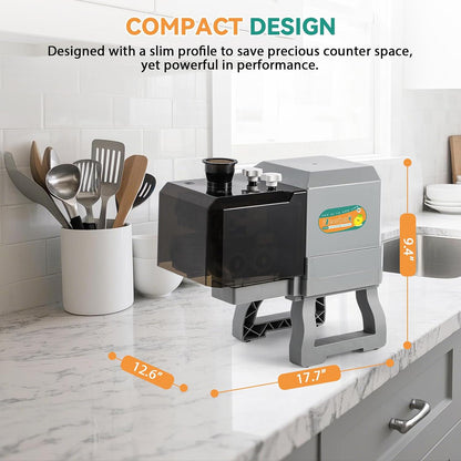 Newhai Electric Scallion Shredder, 3mm Detachable Blade, Compact Design