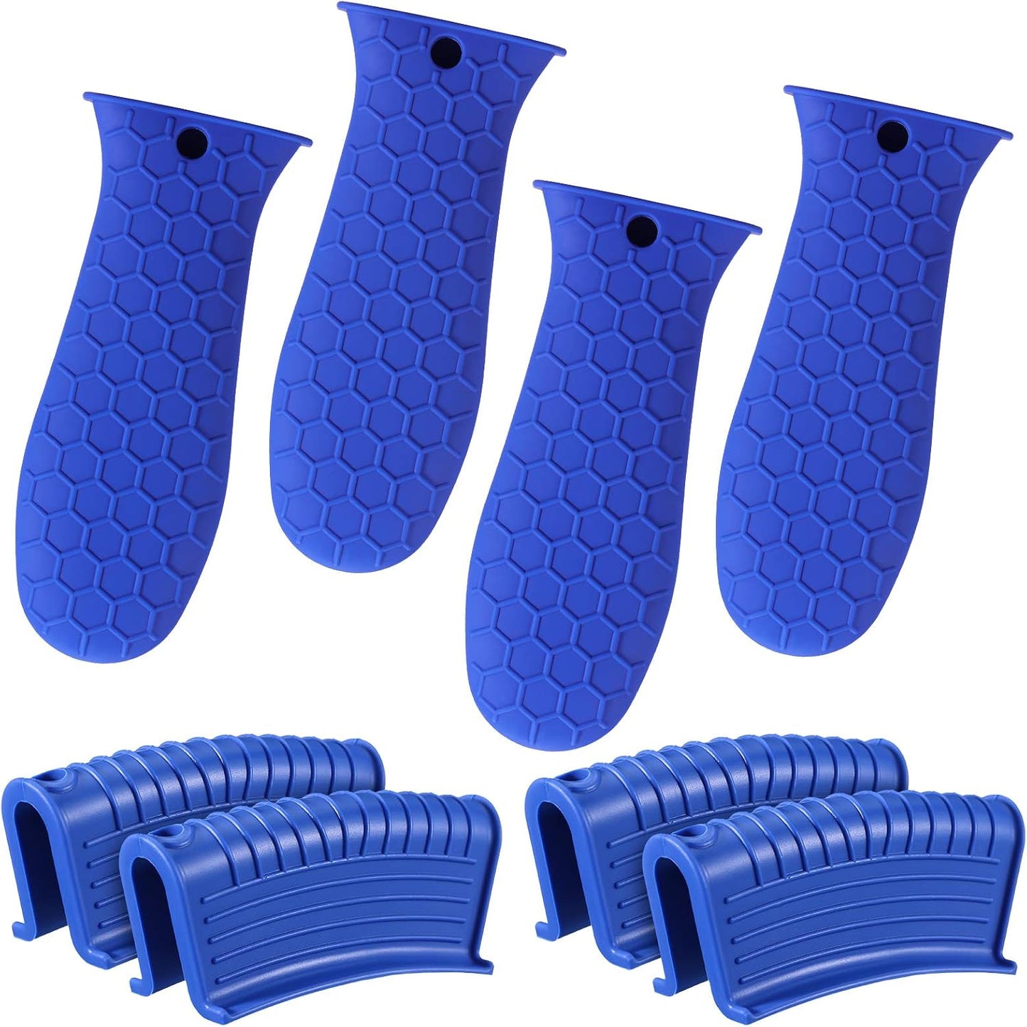 Patelai 8Pcs Silicone Cast Iron Handle Cover,Black