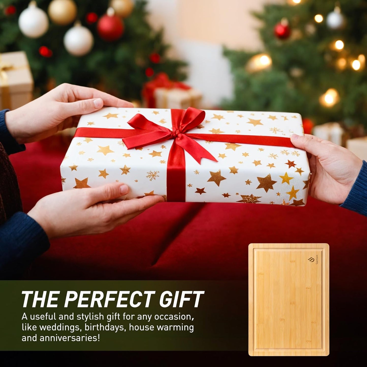 3 Packs Bamboo Cutting Board Set with Non Slip Feet and Over Sink Nice Solid Thick Wood Juice Groove Chopping Board Extra Large Big Small Best Hardwood Kitchen Counter Organic Vegetable